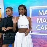 Carlacia Grant’s white cropped top and maxi skirt on Today