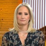 Caroline Polisi’s navy printed dress on CBS Mornings Caroline Polisi’s navy printed dress on CBS Mornings