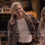 Carol’s leopard trench on Leanne