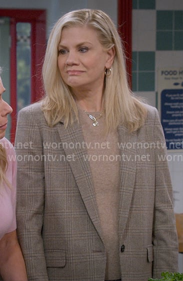 Carol’s plaid blazer on Leanne Carol’s plaid blazer on Leanne