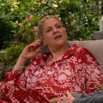 Carol's red printed pajamas on Leanne