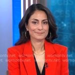 Celine Gounder’s red suit on CBS Mornings