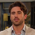 Chad’s beige line blazer on Days of our Lives