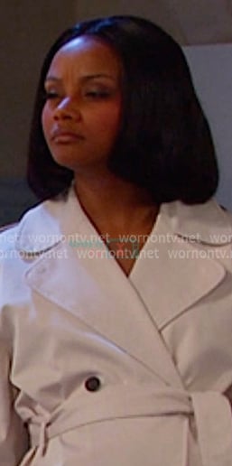 Chanel’s white trench coat on Days of our Lives
