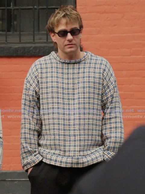 Charlie’s check print swetshirt on Next Gen NYC