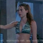 Charlotte's green tie-dye bikini on General Hospital