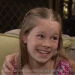 Charlotte’s red floral smocked top on Days of our Lives Charlotte’s red floral smocked top on Days of our Lives