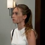 Charlotte’s white tank top and denim skirt on General Hospital Charlotte’s white tank top and denim skirt on General Hospital