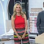 Chassie’s multicolor stripe wide-leg pants on Today Chassie’s multicolor stripe wide-leg pants on Today