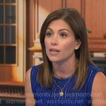 Chloe Melas's blue wavy guipure top on NBC News Daily
