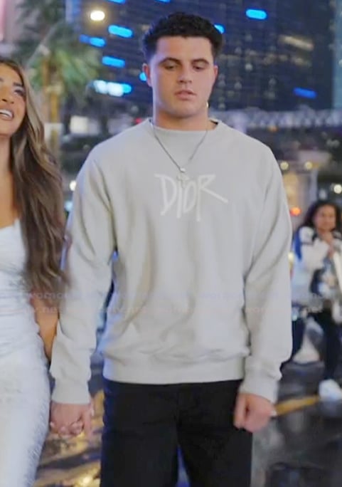 Christian Carmichael’s gray Dior sweatshirt on Next Gen NYC