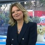 Christine Romans’ navy blazer with silver buttons  on Today