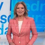 Christine Romans’ pink blazer and skirt suit on NBC News Daily