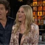 Christine's snake print blazer on The Young and the Restless Christine's snake print blazer on The Young and the Restless