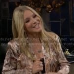 Christine’s snake print blazer on The Young and the Restless Christine’s snake print blazer on The Young and the Restless