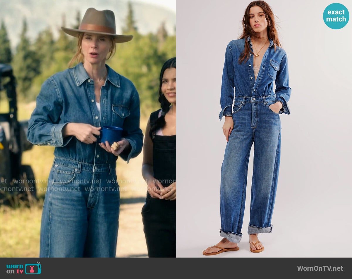 Citizens of Humanity Maisie Denim Jumpsuit worn by Katherine Walter (Sarah Rafferty) on My Life with the Walter Boys Citizens of Humanity Maisie Denim Jumpsuit worn by Katherine Walter (Sarah Rafferty) on My Life with the Walter Boys