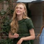 Claire’s green tweed dress on The Young and the Restless