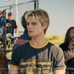 Cole’s black graphic print tee on My Life with the Walter Boys Cole’s black graphic print tee on My Life with the Walter Boys