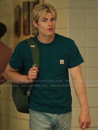 Cole’s teal tee on My Life with the Walter Boys Cole’s teal tee on My Life with the Walter Boys