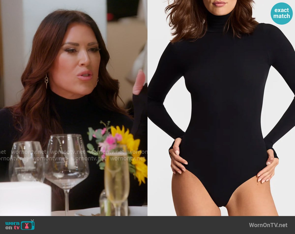 Commando Ballet Body Turtleneck Thong Bodysuit worn by Emily Simpson on The Real Housewives of Orange County Commando Ballet Body Turtleneck Thong Bodysuit worn by Emily Simpson on The Real Housewives of Orange County