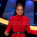 Corinne’s red red blazer and mini skirt on Beat Shazam Corinne’s red red blazer and mini skirt on Beat Shazam