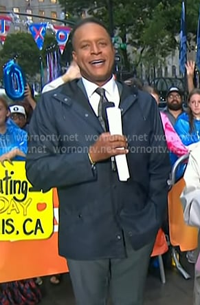 Craing's navy rain jacket on Today