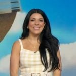 Danielle Sepsy’s yellow gingham check top and pants on Good Morning America