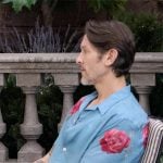 Daniel's blue rose print shirt on The Young and the Restless