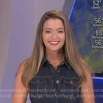 Dani's belted sleeveless denim dress on Good Morning America Dani's belted sleeveless denim dress on Good Morning America