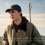 Danny’s khaki jacket with corduroy collar on My Life with the Walter Boys Danny’s khaki jacket with corduroy collar on My Life with the Walter Boys