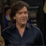 Danny’s navy blue silk button down shirt on The Young and the Restless Danny’s navy blue silk button down shirt on The Young and the Restless