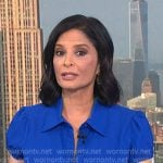 Darlene’s blue puff short sleeve dress on Today Darlene’s blue puff short sleeve dress on Today