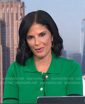 Darlene's green button front knit dress on Today