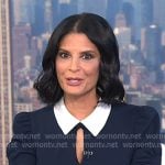 Darlene’s navy keyhole collared dress on Today Darlene’s navy keyhole collared dress on Today