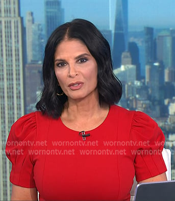 Darlene’s red puff sleeve dress on Today Darlene’s red puff sleeve dress on Today