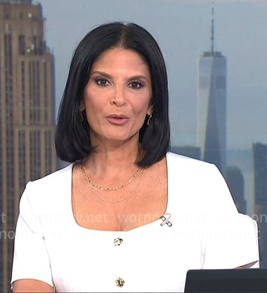 Darlene’s white square neck top on Today Darlene’s white square neck top on Today
