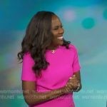 Debrah's pink patch pocket mini dress on Good Morning America Debrah's pink patch pocket mini dress on Good Morning America