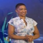 Deja Vu’s blue floral print dress on Live with Kelly and Mark Deja Vu’s blue floral print dress on Live with Kelly and Mark