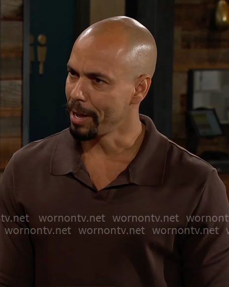 Devon’s brown polo on The Young and the Restless Devon’s brown polo on The Young and the Restless