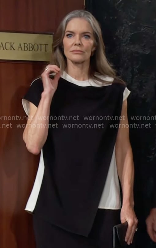 Diane's black and white top on The Young and the Restless Diane's black and white top on The Young and the Restless