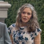 Diane’s blue floral dress on The Young and the Restless