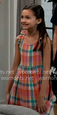 Donna’s plaid dress on General Hospital Donna’s plaid dress on General Hospital