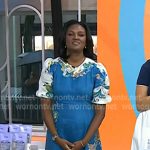 Dr. Angela Lam’s blue floral puff sleeve dress on Today