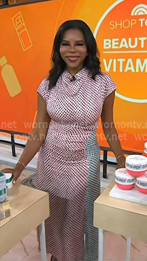 Dr. Michelle Henry’s pink and green printed dress on Today Dr. Michelle Henry’s pink and green printed dress on Today