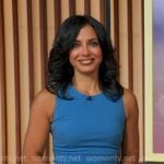 Dr. Tara Narula’s blue sleeveless dress on Good Morning America Dr. Tara Narula’s blue sleeveless dress on Good Morning America