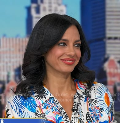 Dr. Tara Narula’s tropical print dress on Good Morning America Dr. Tara Narula’s tropical print dress on Good Morning America