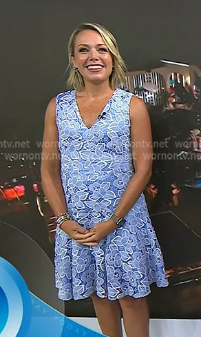 Dylan’s blue floral lace dress on Today