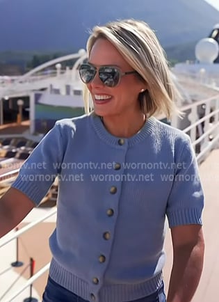 Dylan’s blue short sleeve cardigan on Today Dylan’s blue short sleeve cardigan on Today