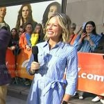 Dylan’s blue striped shirtdress on Today