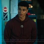 Dylan’s burgundy hoodie on My Life with the Walter Boys Dylan’s burgundy hoodie on My Life with the Walter Boys
